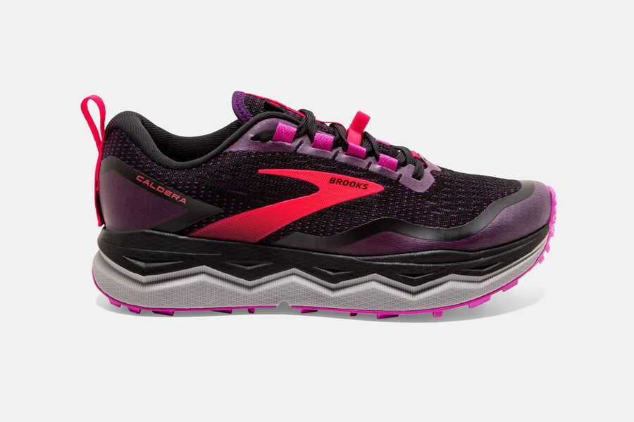 Womens Brooks Caldera 5 Trail Shoes Black/Fuschia/Purple | Shoes 7208-USEVQ